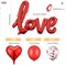 13 Pcs Valentines Day Decoration Foil Balloons, Romantic Red Love Balloons Kit, Heart Balloons, Valentines Balloons, Valentines Day Decorations, Valentine Decorations, Valentines Decor (Red), Valentines Decor(Red)